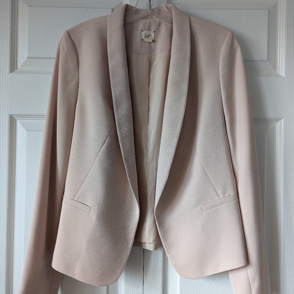 Vintage LOFT Open-Front Clean Cream Blazer | 6
